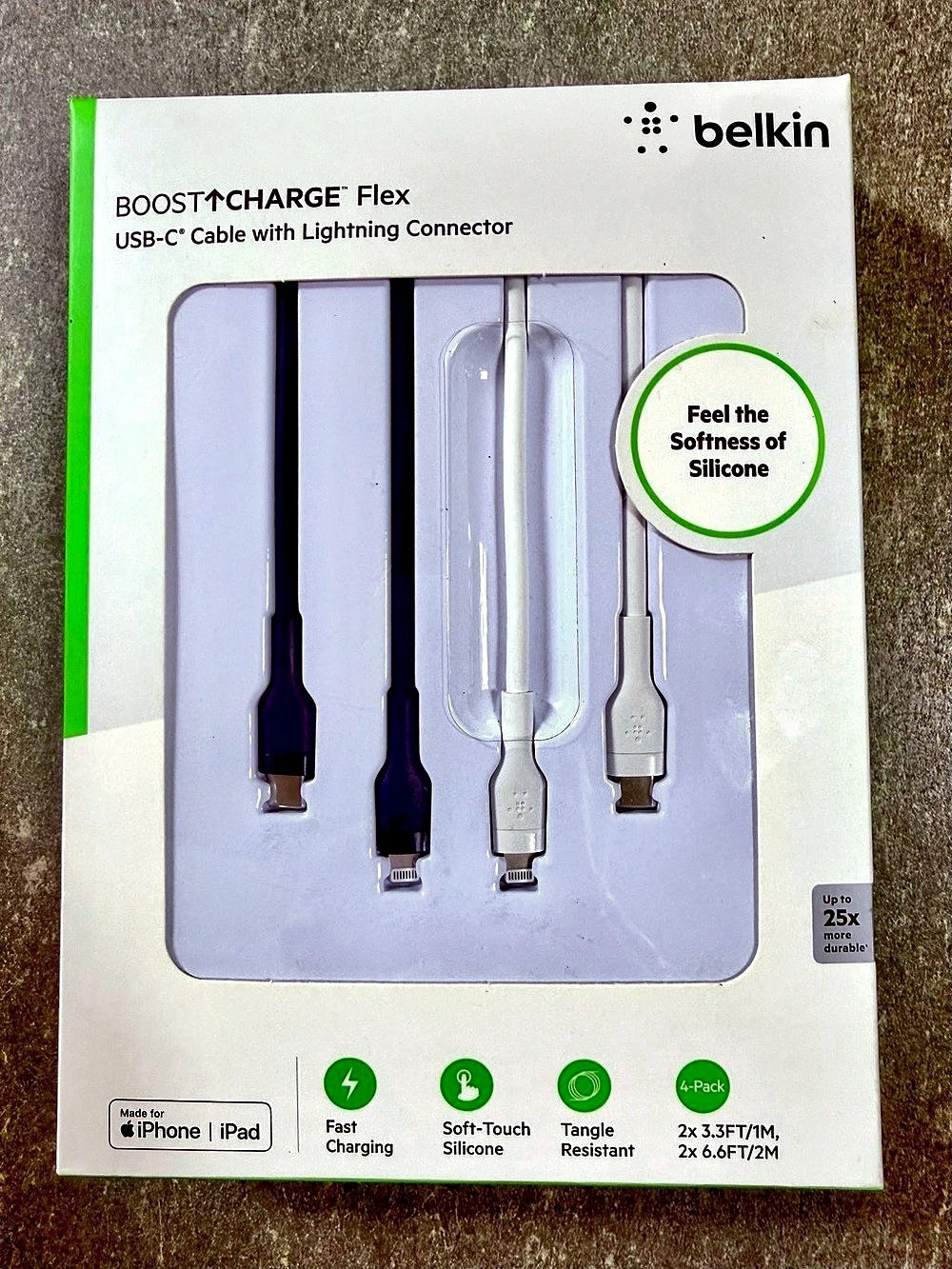 Belkin BOOST↑CHARGE Flex USB-C Cable with Lightning Connector Silicone